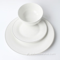 Bacia de macarrão de porcelana pratos brancos cerâmicos placa de restaurante